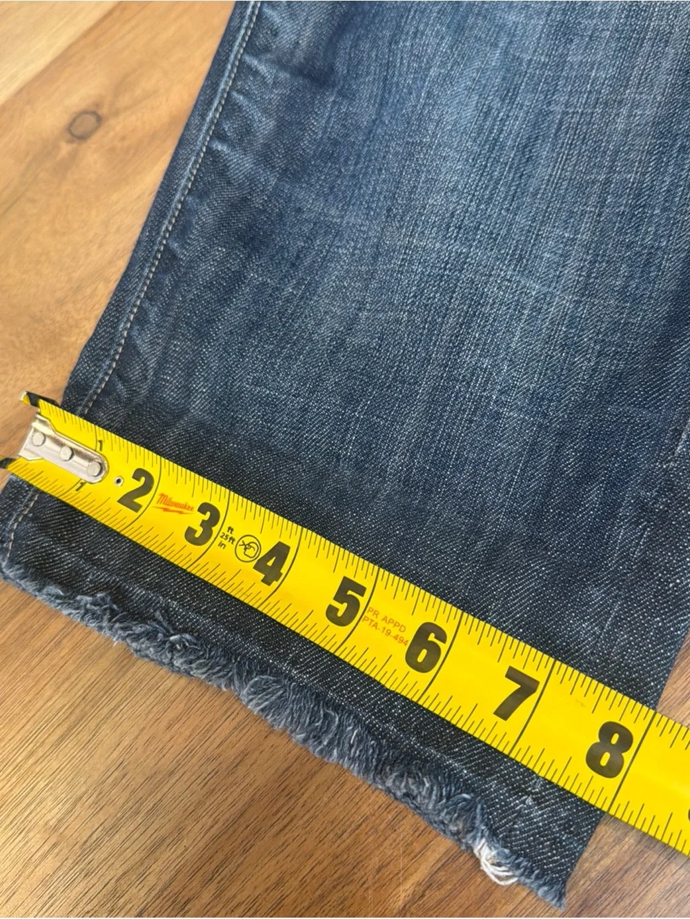 Miss Me Bermuda Shorts Women 28 Blue Denim 28 Raw Hem Distressed Y2K Jhorts